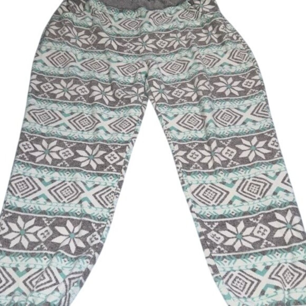 Cuddl Duds Womens Fleece Pajama Pants 1X Snowflake Pattern